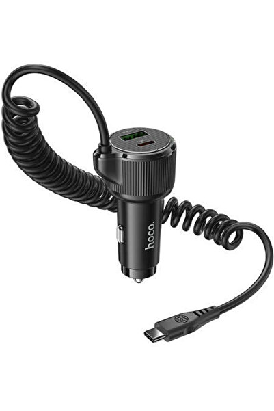 hoco. Hoco Φορτιστής Αυτοκινήτου 50W με Θύρες: 1xUSB 2xType-C με Καλώδιο Type...