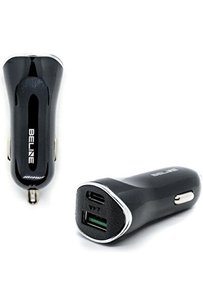 Beline Φορτιστής αυτοκινήτου 30W 5A με θύρες: 1xUSB 1xType-C Μαύρο Κωδικός χρ...