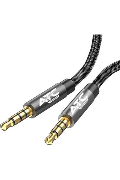 ATC Καλώδιο ήχου TRRS με βύσμα 3.5mm, αρσενικό 3.5mm - αρσενικό 3.5mm, μαύρο,...