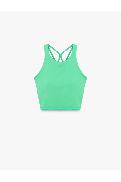 Koton Slim Fit Sports Bra with Rope Straps and Back Detail