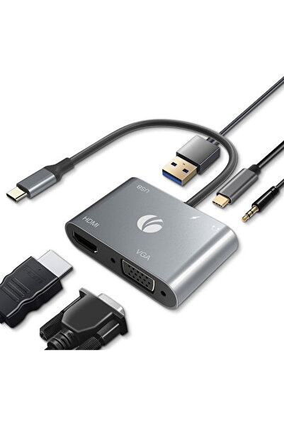 VCOM Σταθμός σύνδεσης USB-C με HDMI 4K PD Γκρι (CU4511)