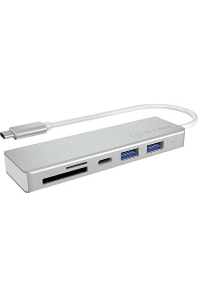 ICY BOX Διανομέας USB 5 Θυρών USB 3.0 με σύνδεση USB-C Ασημί Κωδικός: IB-HUB1...