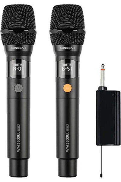 Sonic Gear WM 3300 UL Σετ Ασύρματο Δυναμικό Μικρόφωνο Χειροποίητο για Φωνητικά