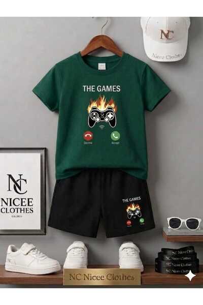 NC Nicee Clothes LETNJA DEČJA MAJICA I KRATKE HLAČE UNISEX (ŠTAMPA NA RUKAVIM...