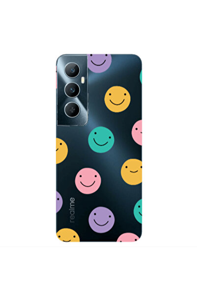 Other Realme C65 Colorful smiles Transparent Silicone TPU Θήκη