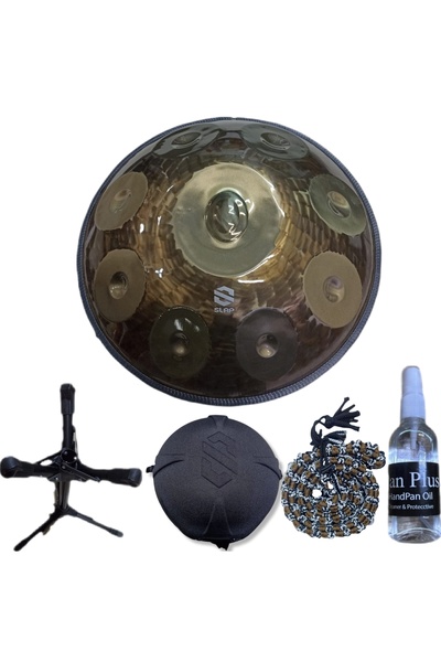 Slap Handpan FULL PAKET 9 nota Re Minör ( Stand +ÇANTA+BAKIM YAĞI VE KORUYUCU...