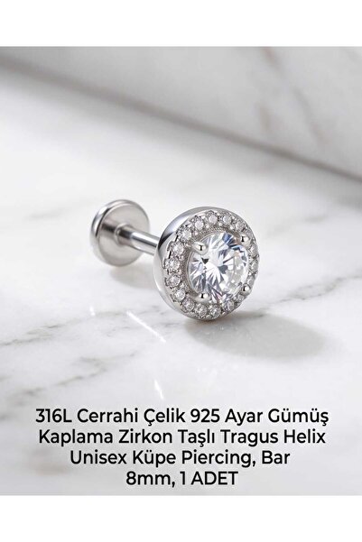 Lunexa 316L Cerrahi Çelik Paslanmaz Kararmaz Alerji Yapmaz Zirkon Taşlı Figür...