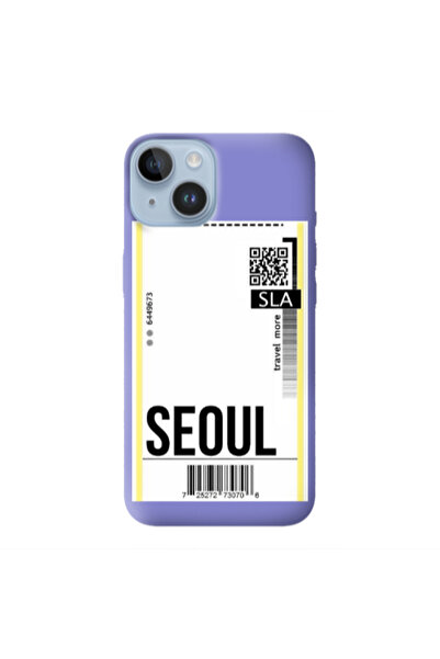 Other Apple iPhone 14 Seoul Travel More Purple Colored Silicone TPU Θήκη