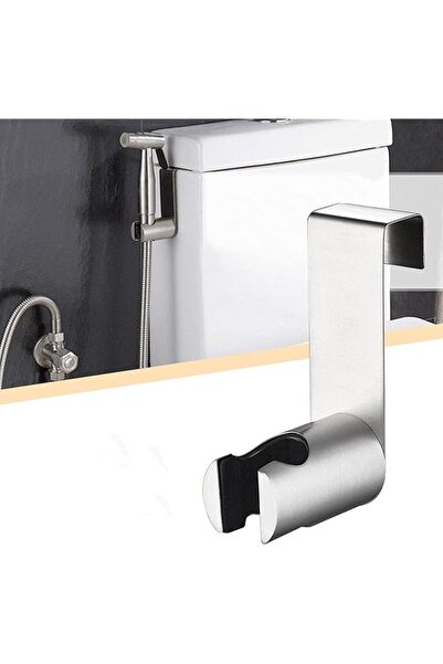 The Bros Stainless Steel Bidet Sprayer Holder, Punch-Free, No Drilling Wall M...