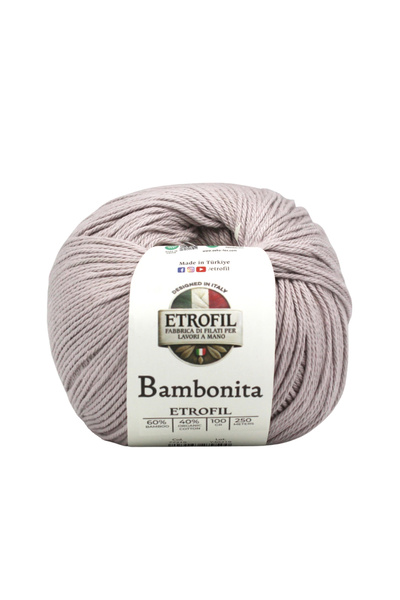 Etrofil Νήμα Πλεξίματος Bambonita Περλέ Μπεζ 60% Μπαμπού 40% Βιολογικό Βαμβάκ...