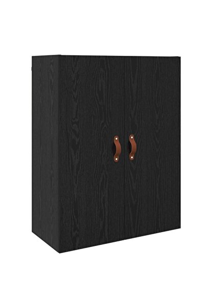 vidaxl Dulap de perete Stejar Negru 69,5 x 34 x 90 cm Lemn compozit