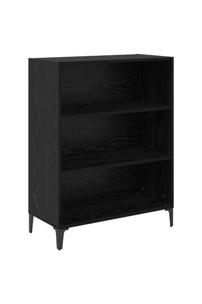 vidaxl Bufet Stejar Negru 69,5 x 32,5 x 90 cm Lemn compozit