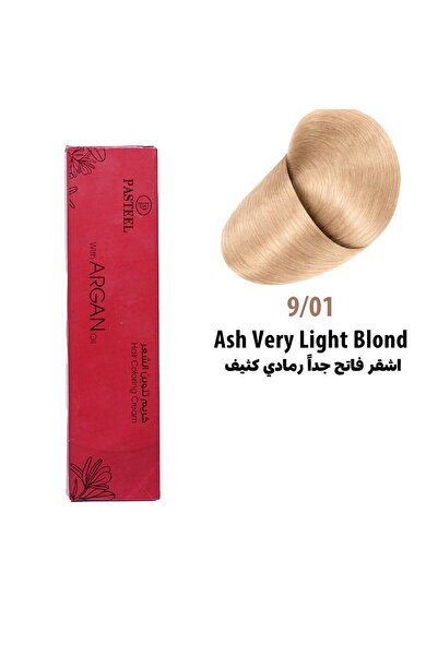 pasteel Italian Hair Dye with Argan Oil, 9/01 Very Light Ash Blonde Intense G...