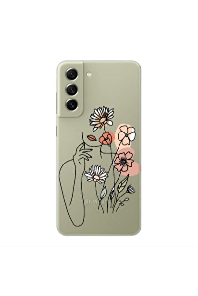 Other Samsung S22 Plus Lady with Flowers Transparent Silicone TPU Θήκη