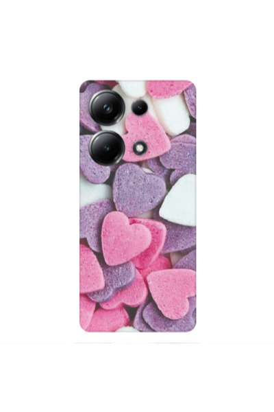 Other Xiaomi Poco M6 Pro 4G Sponge Hearts Transparent Silicone TPU Θήκη