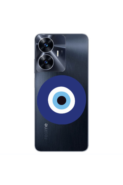 Other Realme Note 50 Evil eye bead Transparent Silicone TPU Θήκη