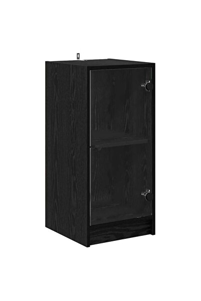 vidaxl Bufet Stejar negru 35 x 37 x 76 cm Lemn compozit