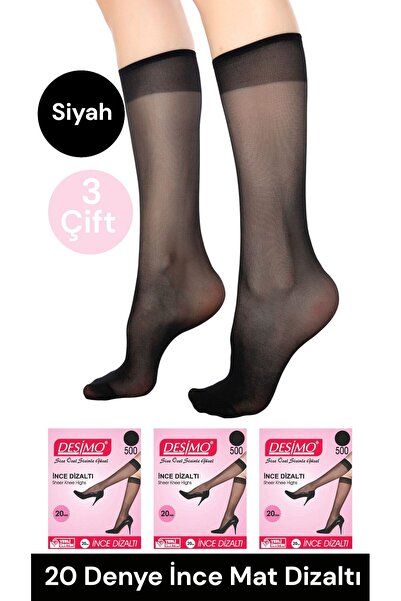 Desimo 20 Denier Thin Matte Knee-Length Women's Socks