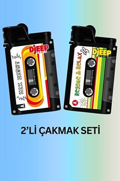 DJEEP Tape Serisi Çakmak - 90'lar Retro Kaset ve Müzik Temalı Koleksiyon Seri...