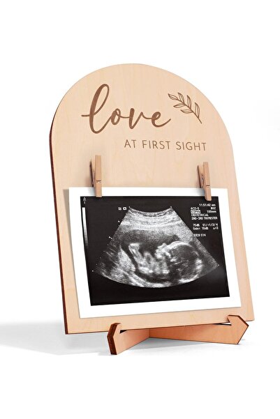Arabest Double Sided Wooden Ultrasound Picture Frame, Pregnancy Announcement ...