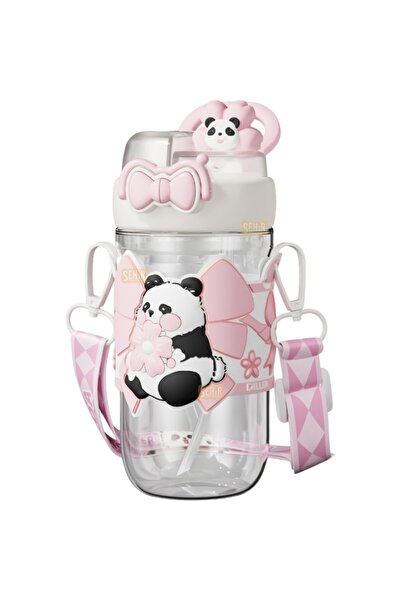 DILLER D2518 580ml Dual-Use Tritan Flask with Straw and Strap