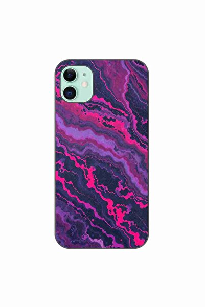 OEM Husa compatibila cu Apple iPhone 11 Silicon Gel Tpu Model Midnight Rose M...