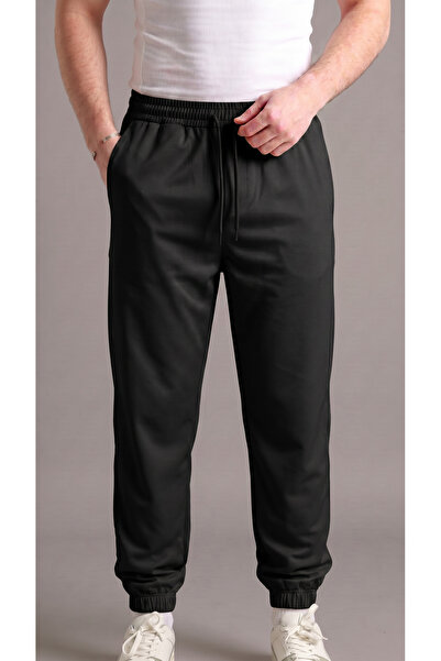 BETES Men's Parachute Pants Sweatpants with Zipper Pockets and Elastic Cuffs