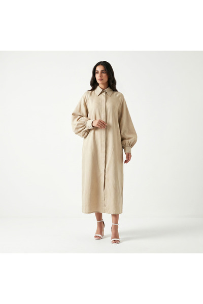 Chrisbella Elegant Button front midi Shirt Dress