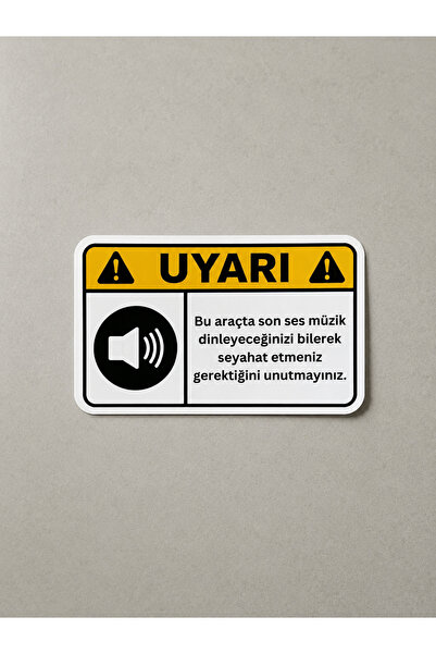 Papeit Araç İçi Uyarı Stickerı Son Ses (1 Adet)