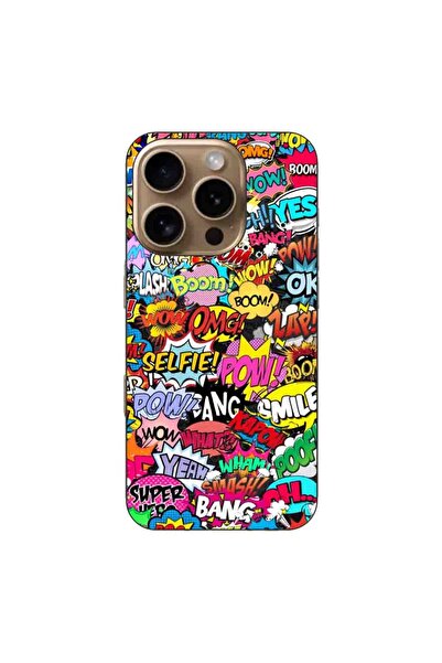 OEM Husa compatibila cu Apple iPhone 16 Pro Silicon Gel Tpu Model Pop Art Pow...