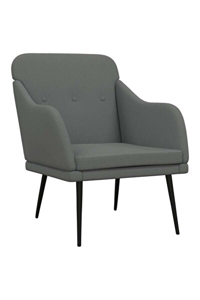 vidaxl Armchair, dark grey, 63x76x80 cm, textile