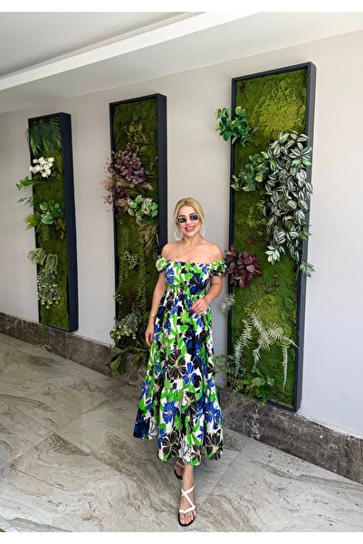 Yasmin Butik فستان مزين بنقشة زهور