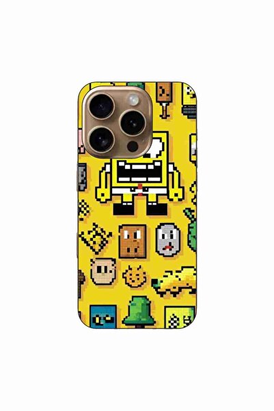 OEM Husa compatibila cu Apple iPhone 16 Pro Silicon Gel Tpu Model Pixel Art S...