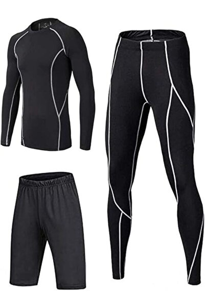 BUYKUD 3-Piece Children's Sports Underwear, Football Tracksuits, Functional U...