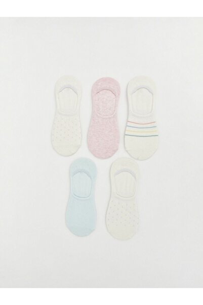 LC Waikiki Non-Slip Heel Patterned Women's Ballerina Socks, Pack of 5