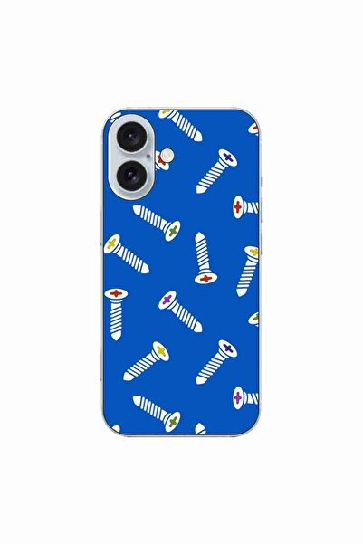 OEM Husa compatibila cu Apple iPhone 16 Silicon Gel Tpu Model Screws Pattern