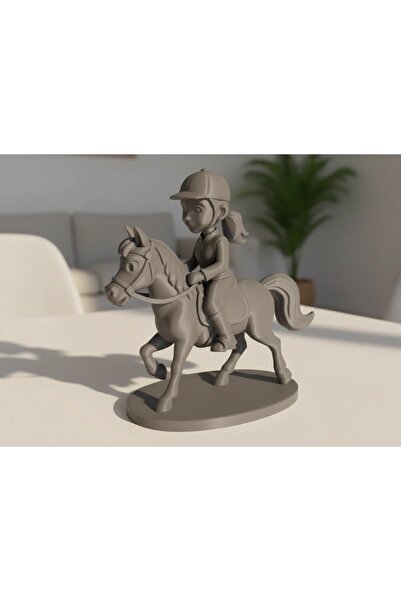 OEM Decorative Figurine Horse Rider, Cartoon Style Design, 3D Printed