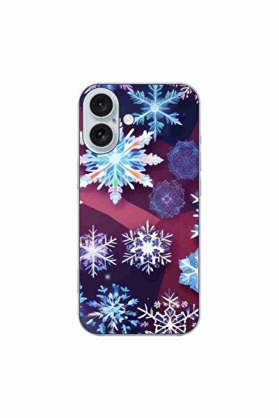 OEM Husa compatibila cu Apple iPhone 16 Silicon Gel Tpu Model Fulgi de Gheata
