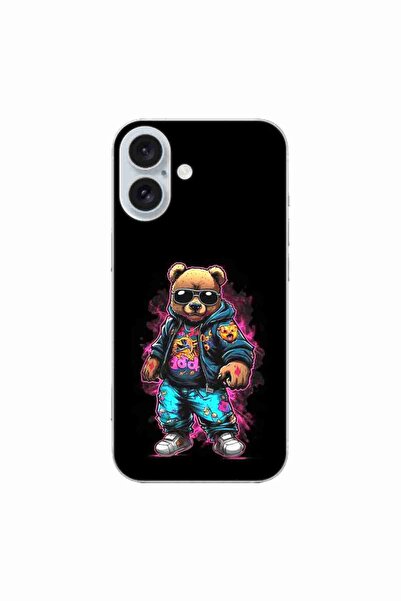 OEM Θήκη συμβατή με Apple iPhone 16, από σιλικόνη gel TPU, μοντέλο Bear Cool ...