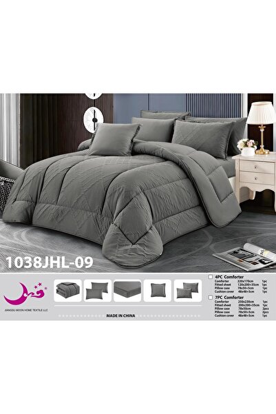Moon Double Bed Summer Plain Double-Sided Bedspread-6 Pieces-230*250 Plain Do...