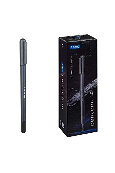 Pentonic Pen, silver body, black ink, 1 mm – LINC,S-7024BLK