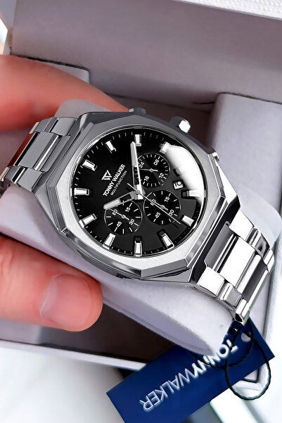 Tonny Walker Men's Watch - Silver Color - Steel Band - Water Resistant - All ...
