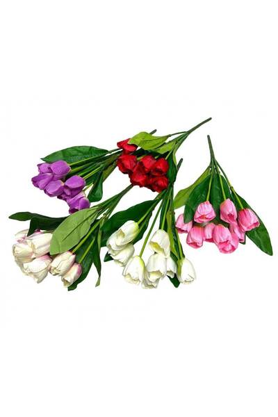 OEM Flori Artificiale Buchet Lalele Desfacute 9 flori Alb
