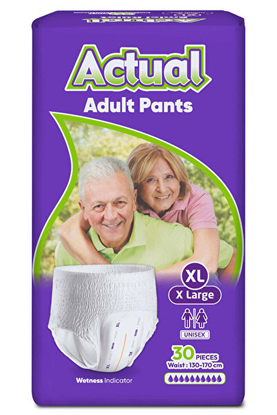 ACTUAL Scutece-chilot pentru incontinență adulți, duble, mărimea M 80-120 cm,...