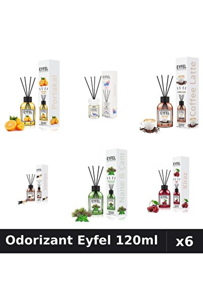 Eyfel Set 6 Odorizante Camera Betisoare - 6 Arome Asortate, 120ml Parfum