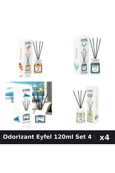 Eyfel Set 4 Odorizant Camera Betisoare 120ml - Angel, Piersica, Ocean, Iasomie