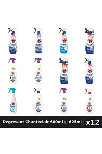 Chanteclair Set 12 Degresant Universal 600ml și 625ml - 9 Arome Asortate - Cu...