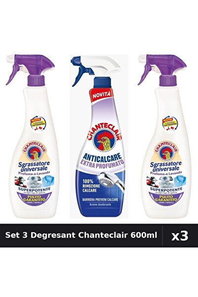 Chanteclair Set 3 Degresant Universal 600ml - Extra Parfumat, Lavanda, Mosc Alb
