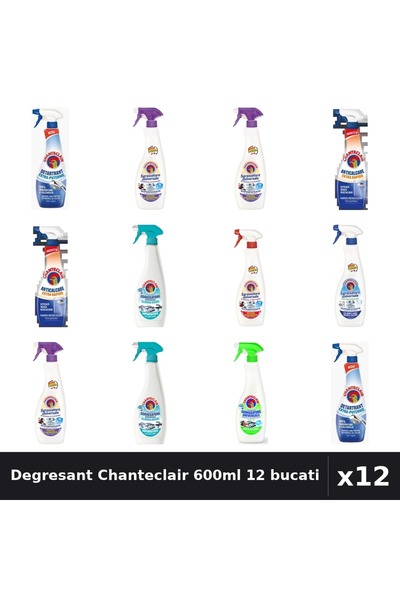 Chanteclair Set 12 Degresant Universal 600-625ml - 8 Arome Asortate Curatenie