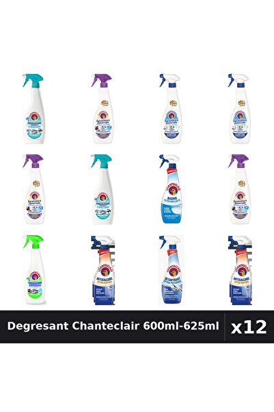 Chanteclair Set 12 Degresant Universal 600ml-625ml - 8 Arome, Anti-Miros, Lav...